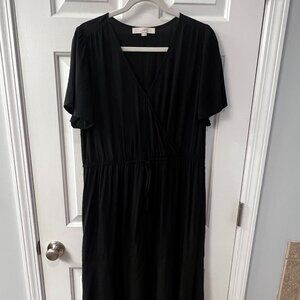 LOFT Midi Wrap Dress XL